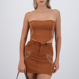 Top crop detalle bordados