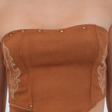 Top crop detalle bordados