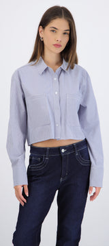 Camisa crop rayada