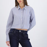 Camisa crop rayada