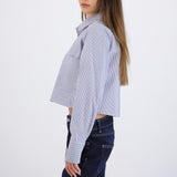 Camisa crop rayada