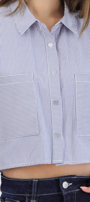 Camisa crop rayada
