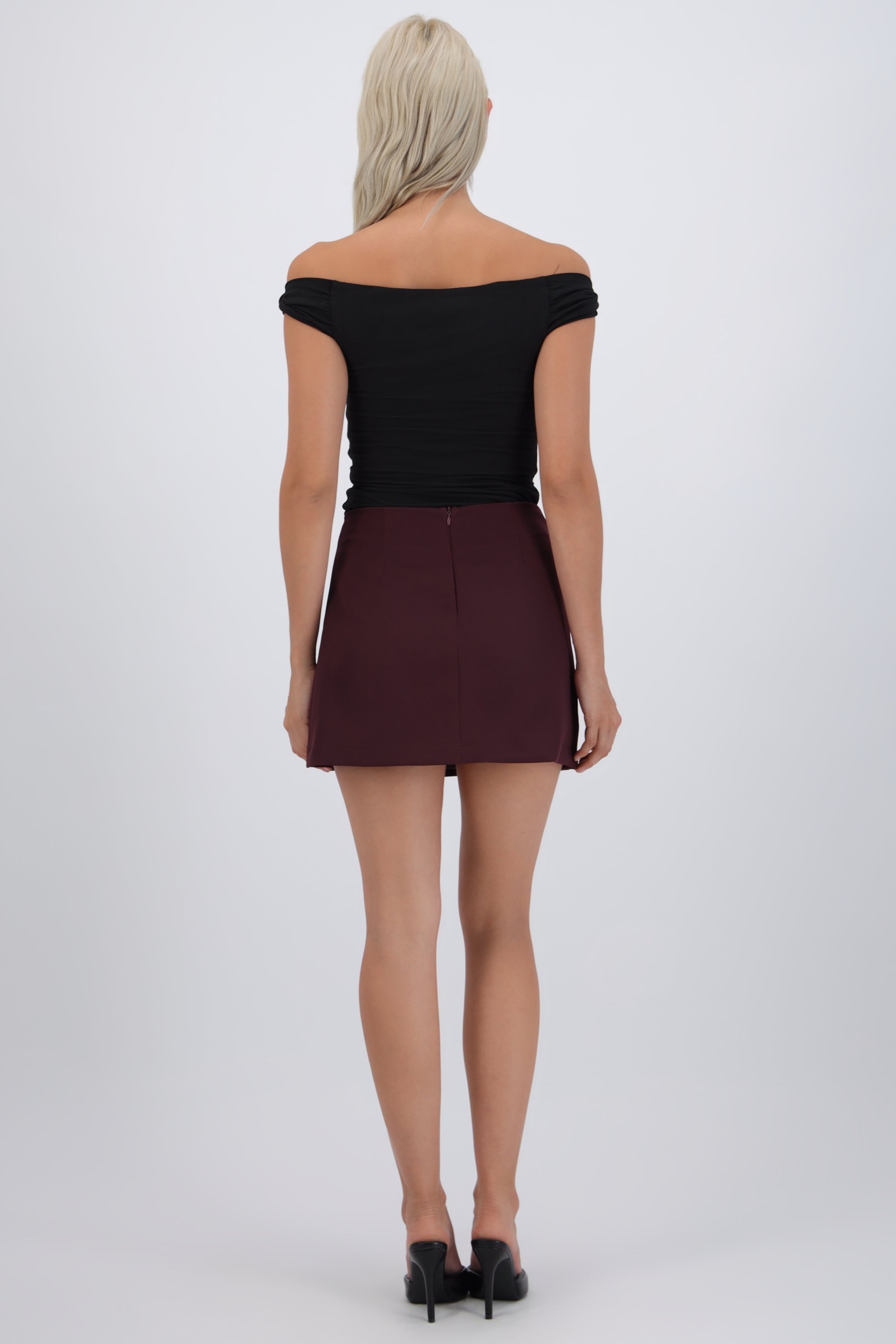 Falda tableada mini