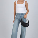 Jeans wide leg tinta
