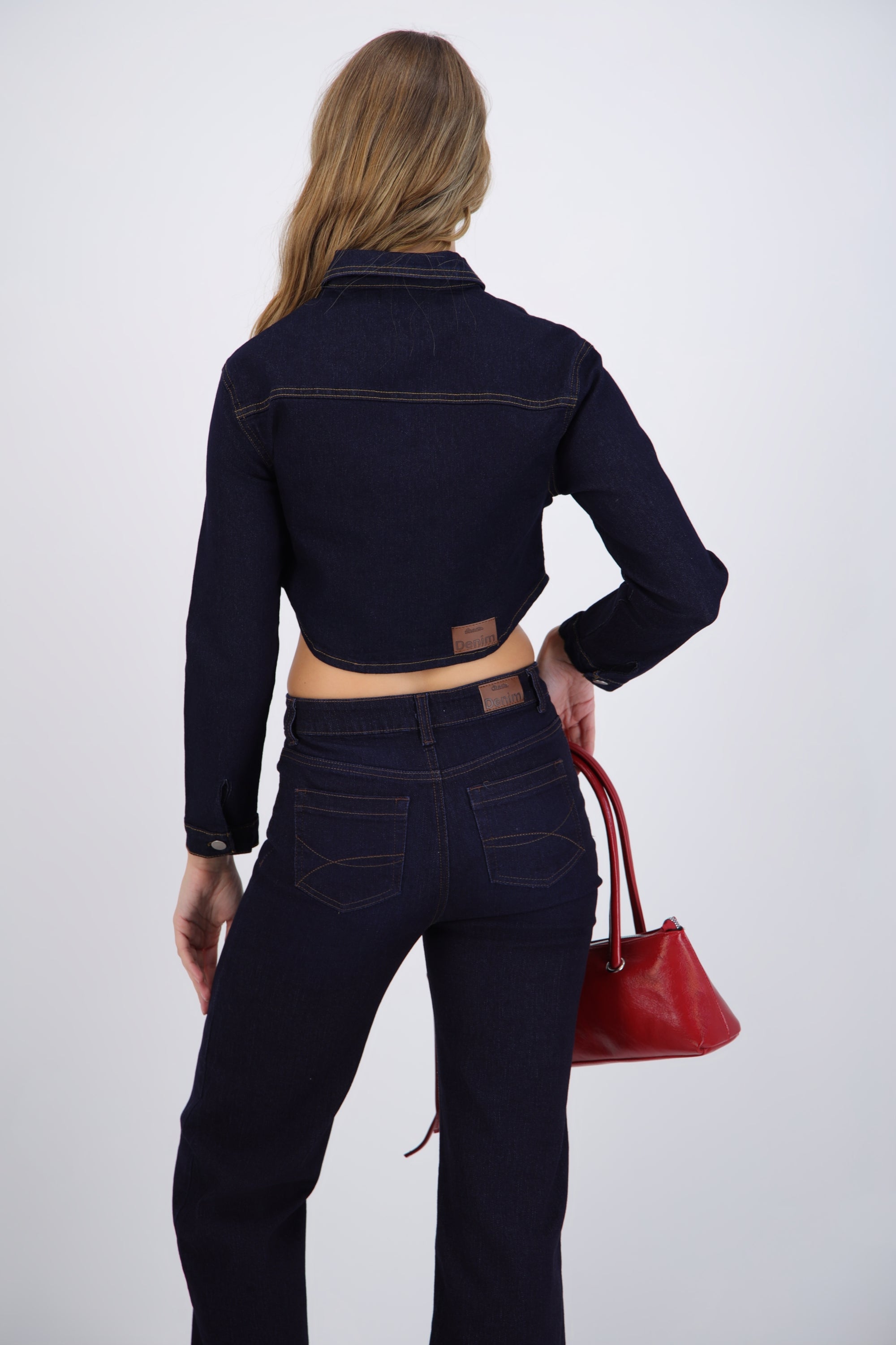 Chamarra denim crop