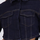 Chamarra denim crop