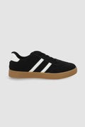 Tenis casual rayas puntera suede