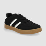 Tenis casual rayas puntera suede