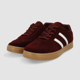 Tenis casual rayas puntera suede