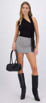 Falda mini rayas detalle costado
