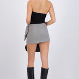 Falda mini rayas detalle costado