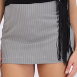 Falda mini rayas detalle costado