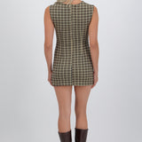 Vestido mini recto cuadros