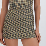 Vestido mini recto cuadros