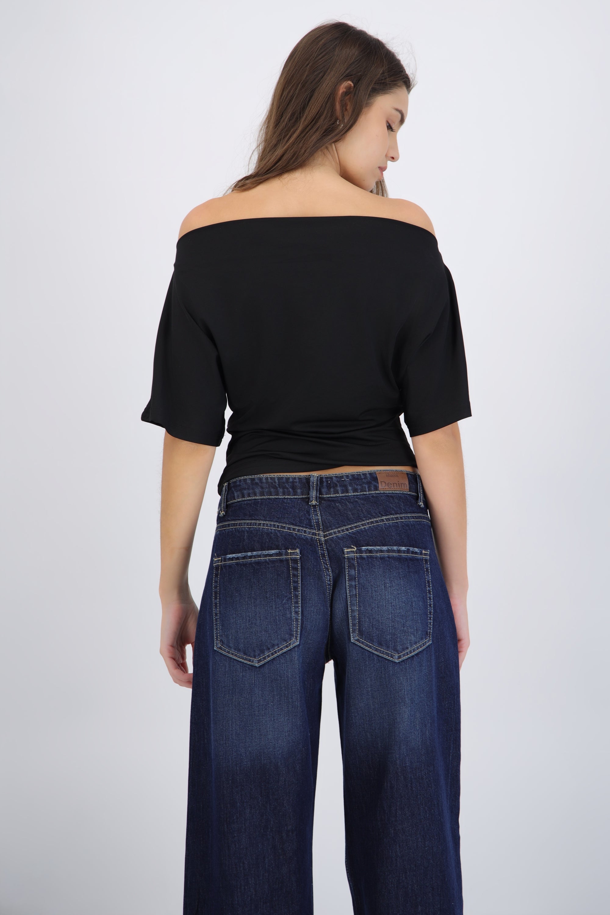 Top off-shoulders con studs