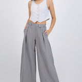 Pantalón rayas detalle pretina botones