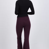 Pantalón flare tejido detalle jareta