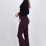 Pantalón flare tejido detalle jareta