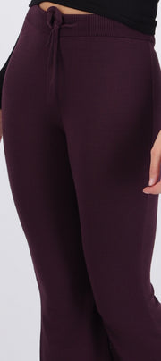 Pantalón flare tejido detalle jareta