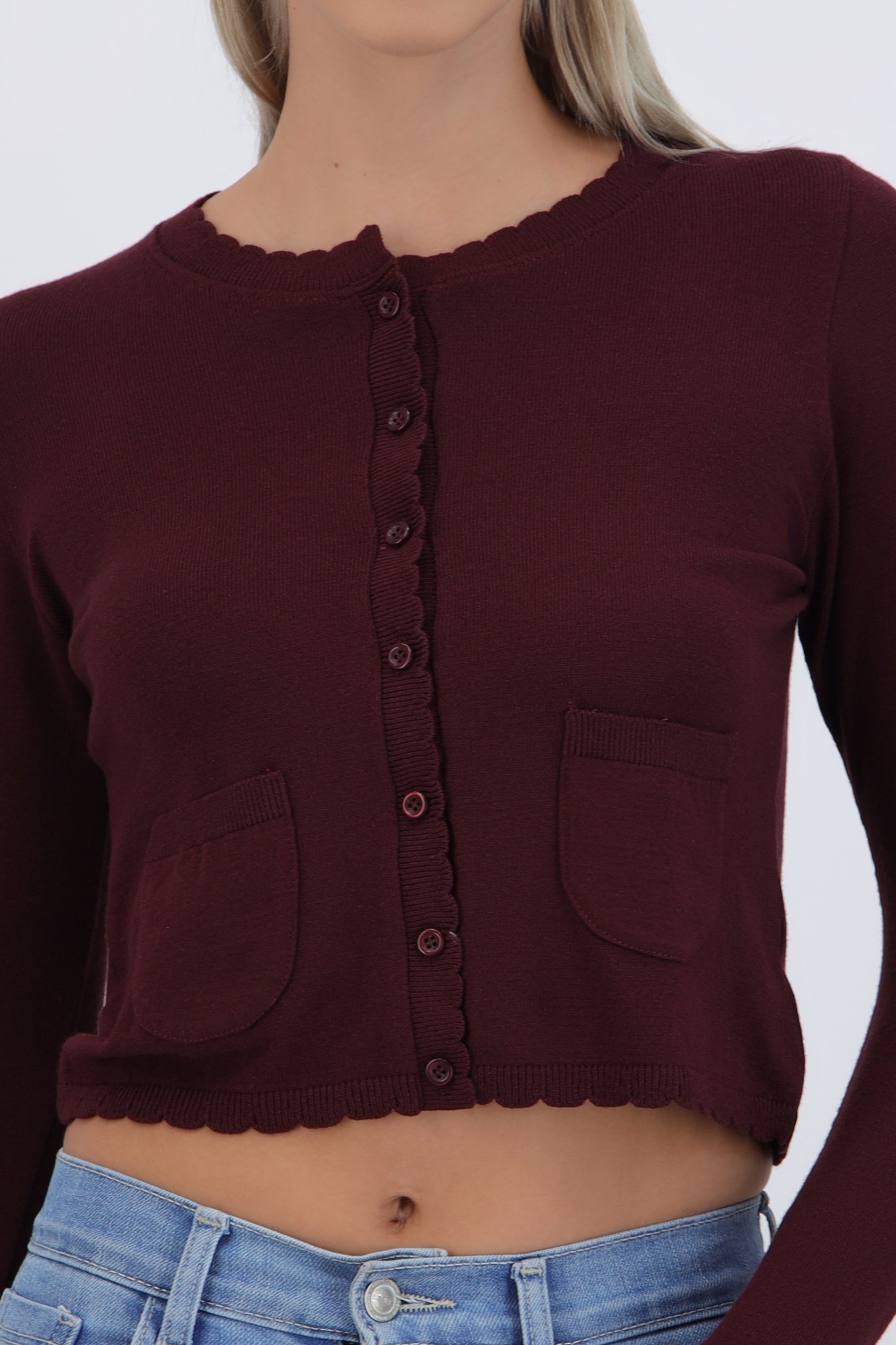 Cardigan bolsas detalle onda