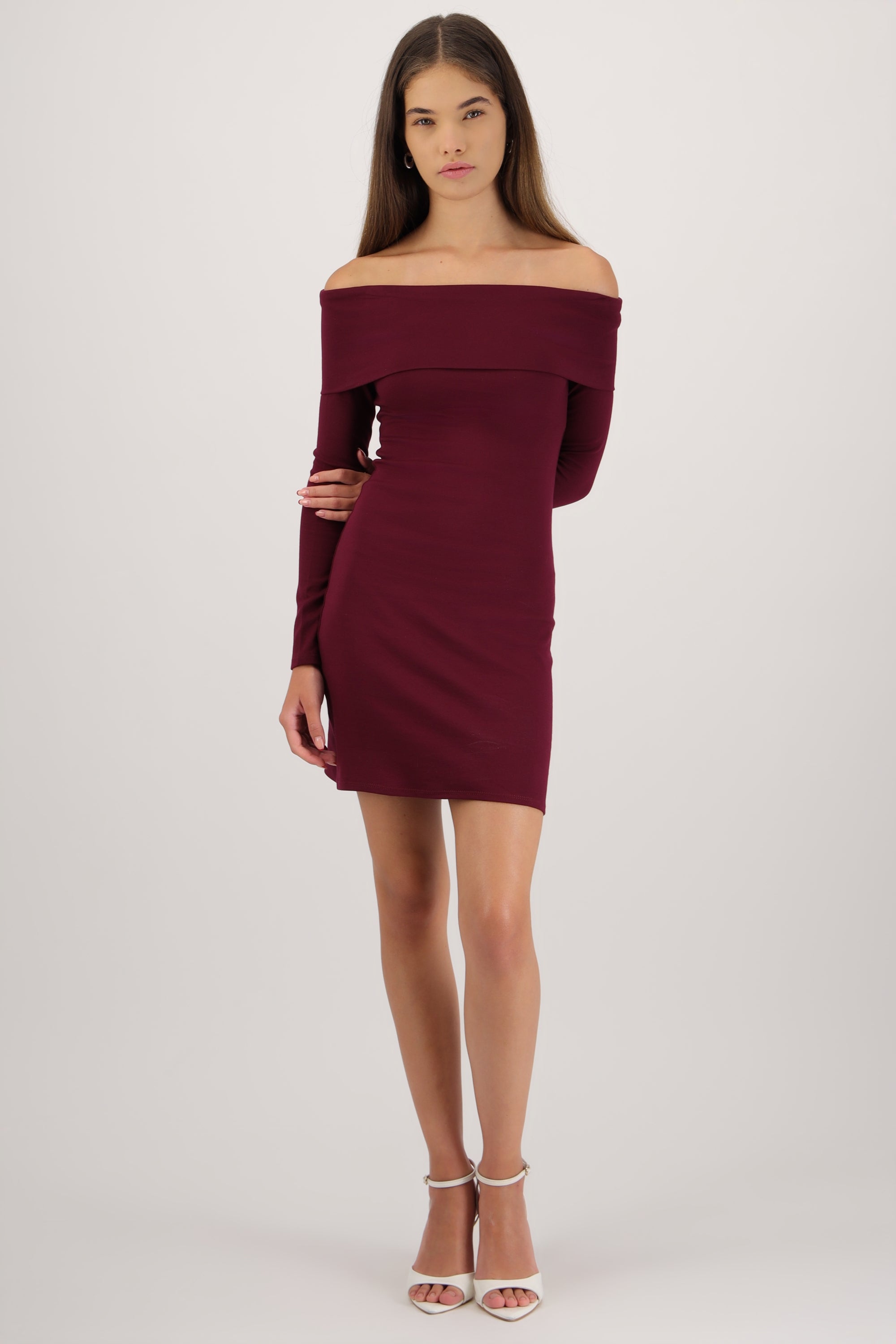 Vestido mini off shoulder manga larga VINO