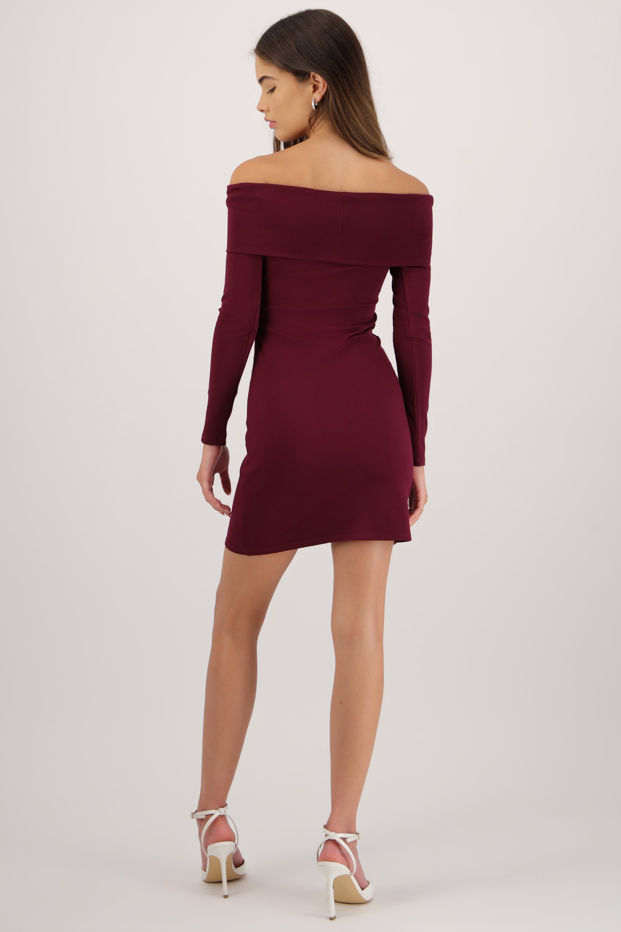 Vestido mini off shoulder manga larga VINO
