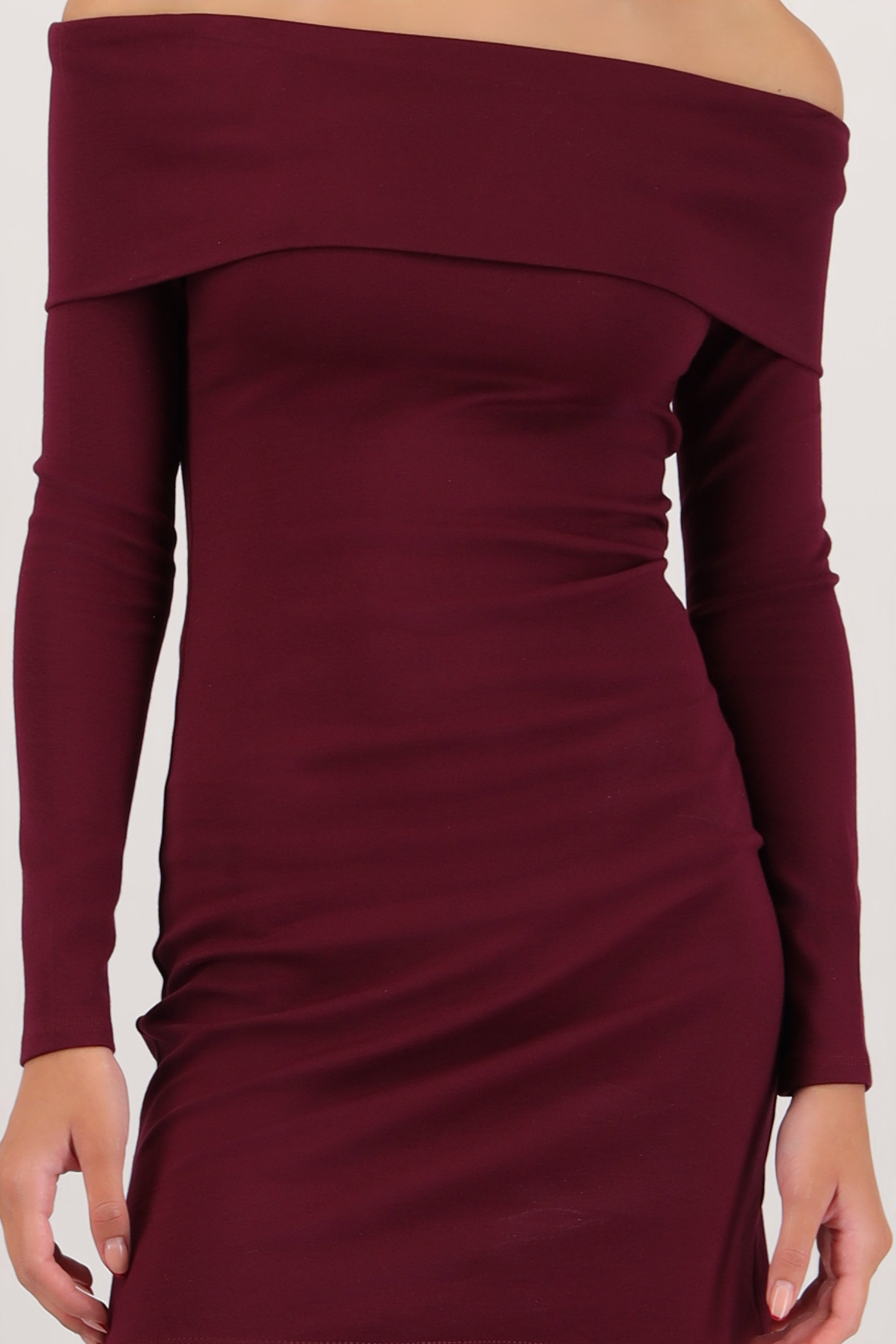 Vestido mini off shoulder manga larga VINO