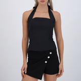 Top halter detalle pinzas