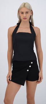 Top halter detalle pinzas