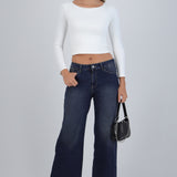 Jeans cropped amplios