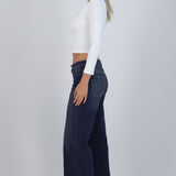 Jeans cropped amplios