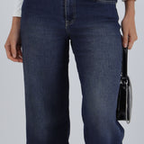 Jeans cropped amplios