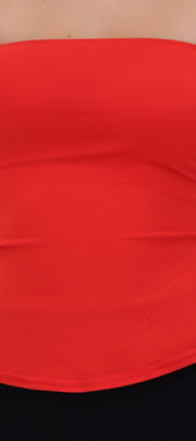 Top bandeau fruncido con aberturas