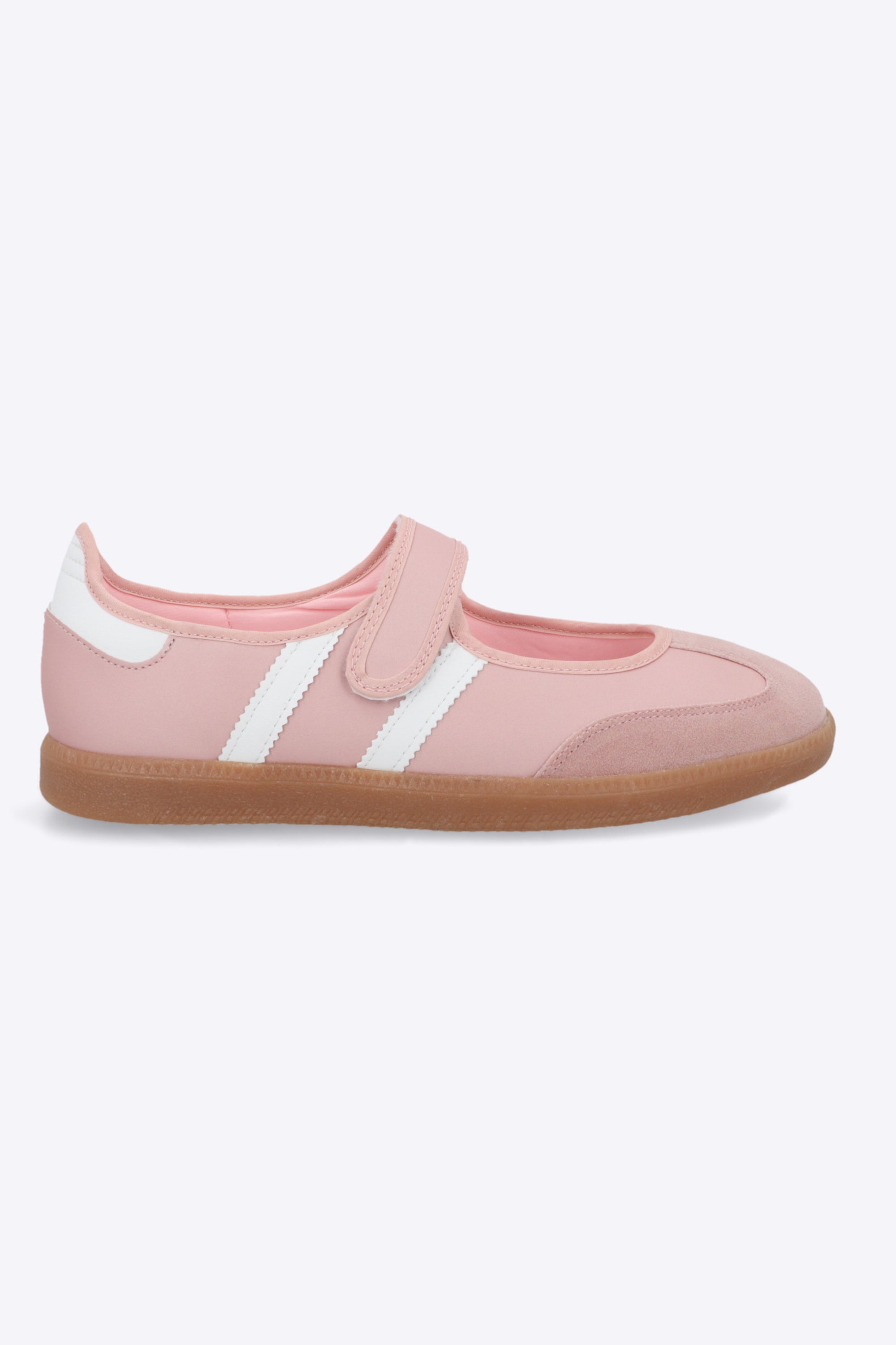 Tenis flat dos lineas satin