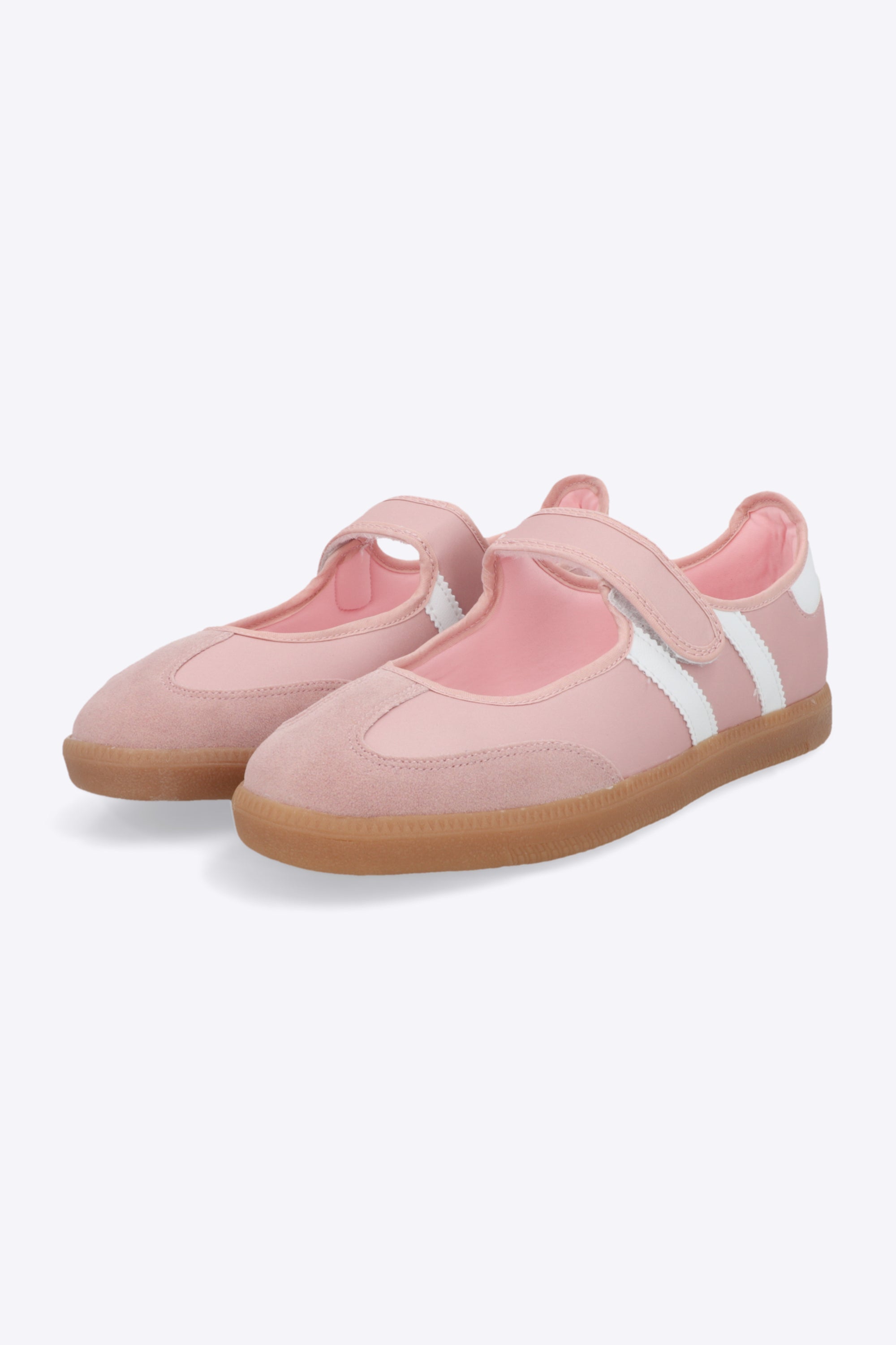 Tenis flat dos lineas satin