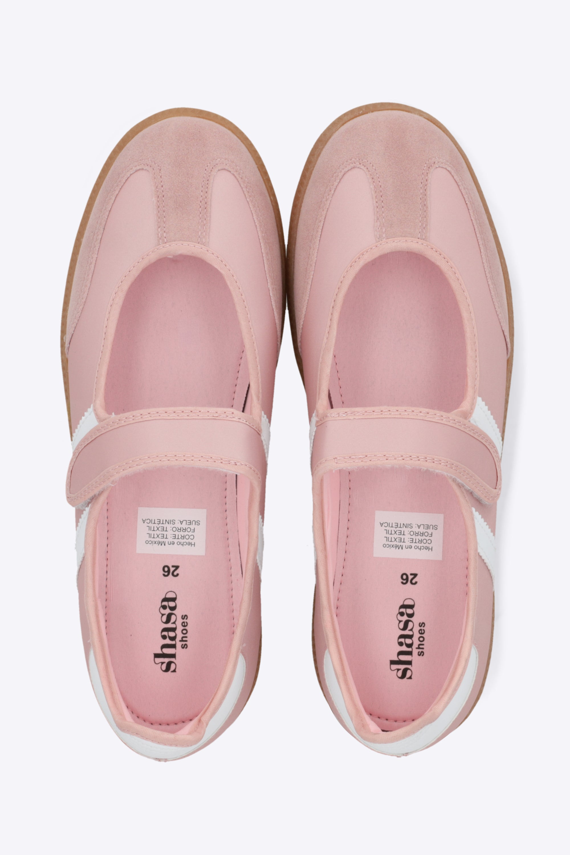 Tenis flat dos lineas satin
