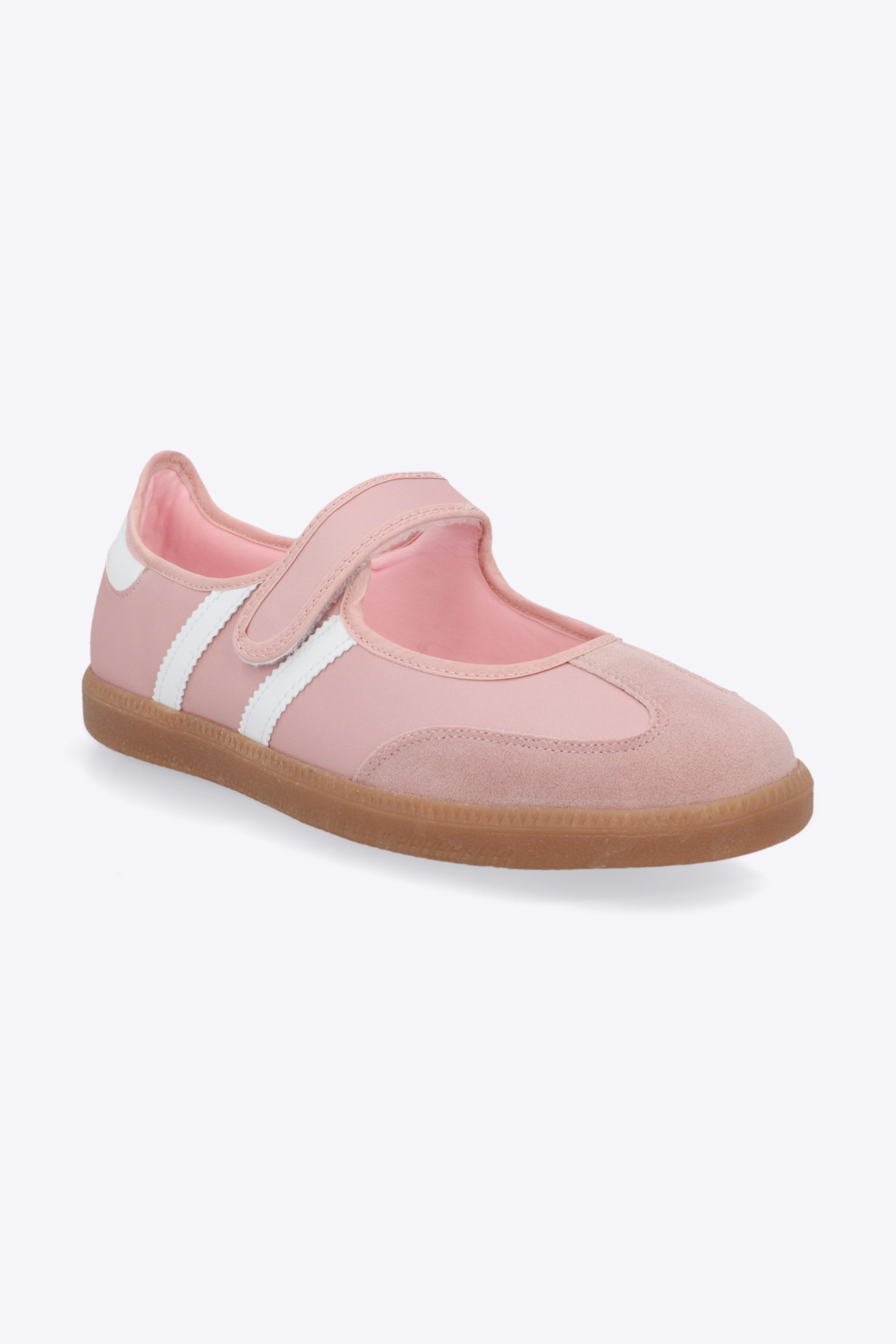 Tenis flat dos lineas satin