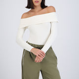 Bodysuit off shoulder tacto tela