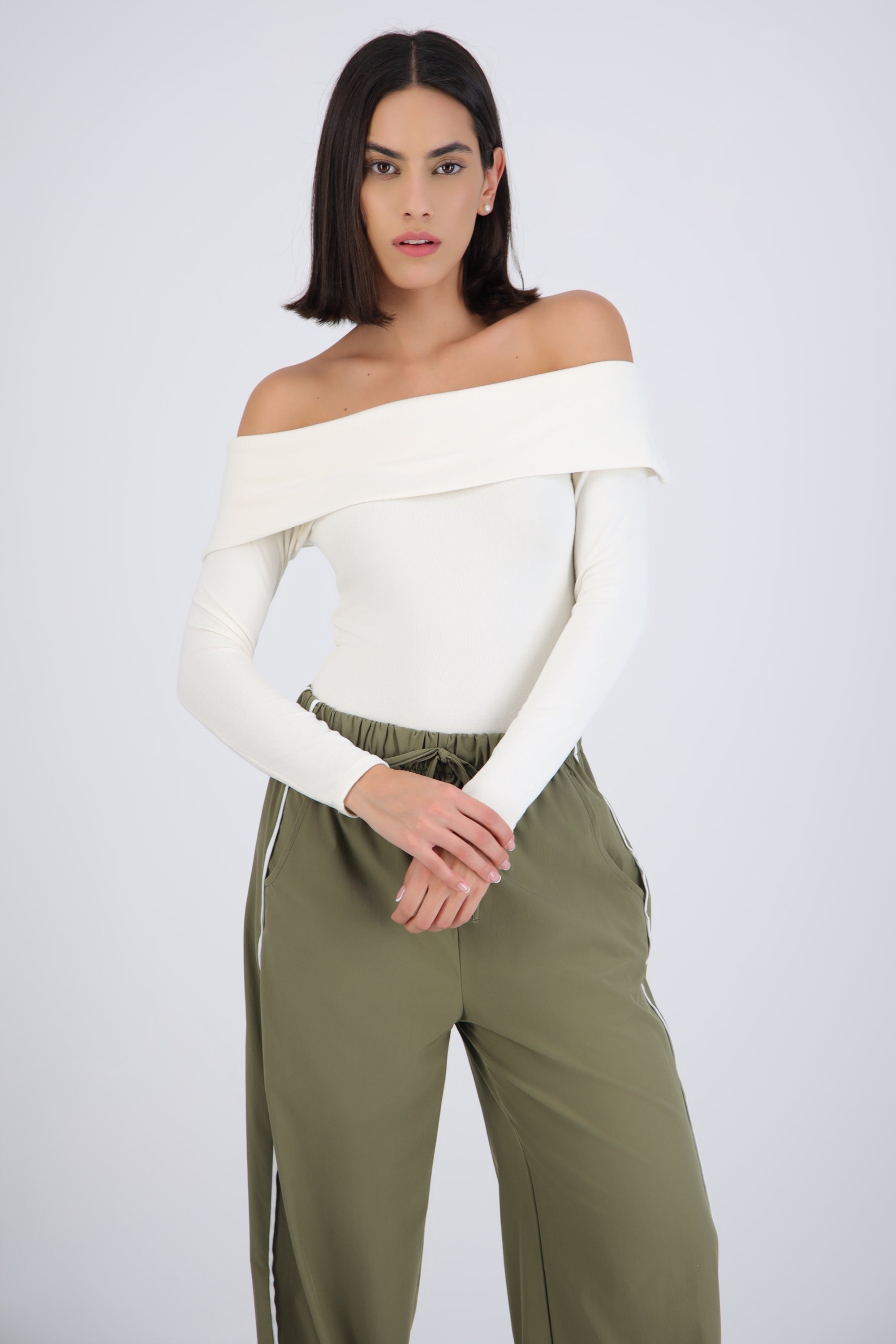 Bodysuit off shoulder tacto tela