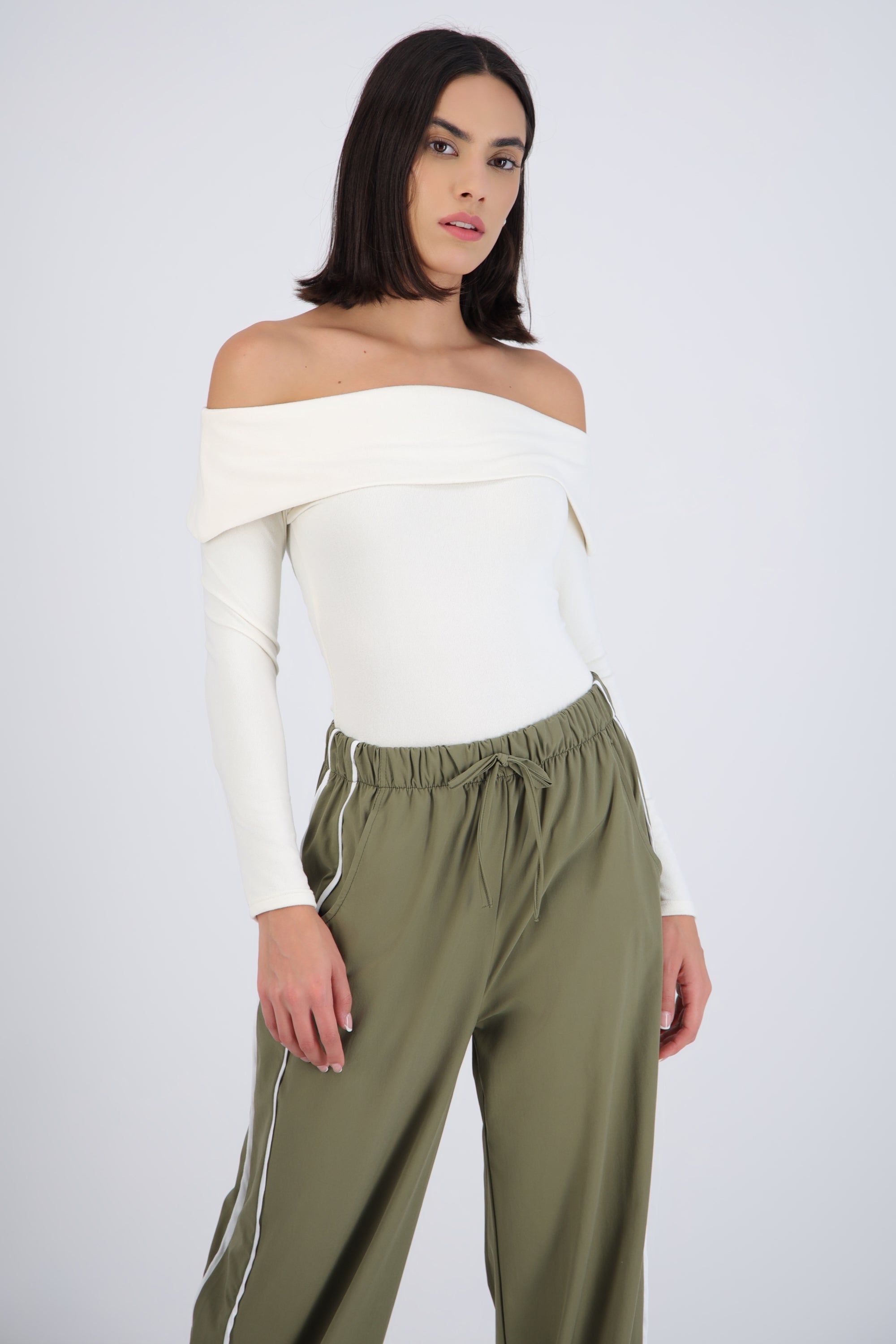 Bodysuit off shoulder tacto tela