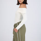 Bodysuit off shoulder tacto tela