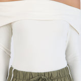 Bodysuit off shoulder tacto tela