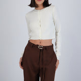 Cardigan botones cuello redondo