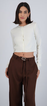 Cardigan botones cuello redondo