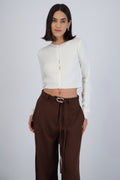 Cardigan botones cuello redondo