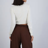 Cardigan botones cuello redondo