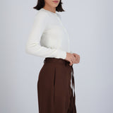 Cardigan botones cuello redondo