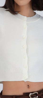 Cardigan botones cuello redondo