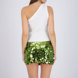 Top one shoulder tejido