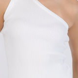 Top one shoulder tejido